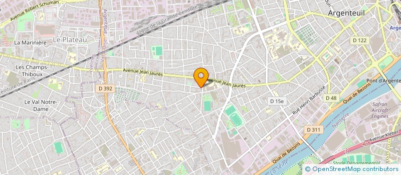 localisation de l'entreprise J ET L  ARGENTEUIL