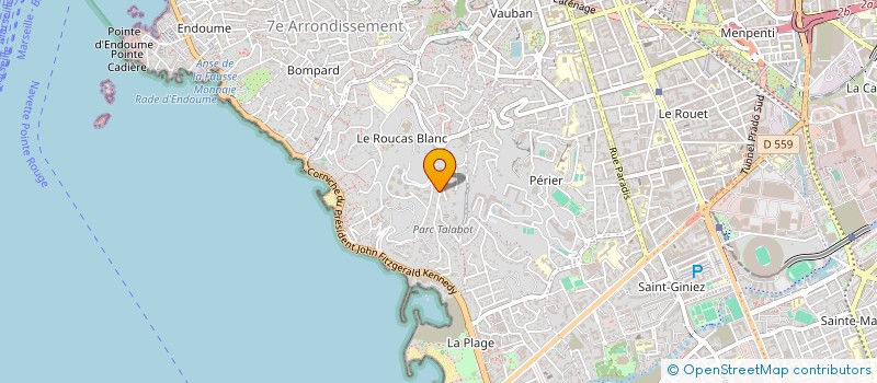 localisation de l'entreprise J ET P PARTNERS à MARSEILLE 7EME