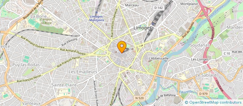 localisation de l'entreprise J ET S DISTRIBUTION à LIMOGES