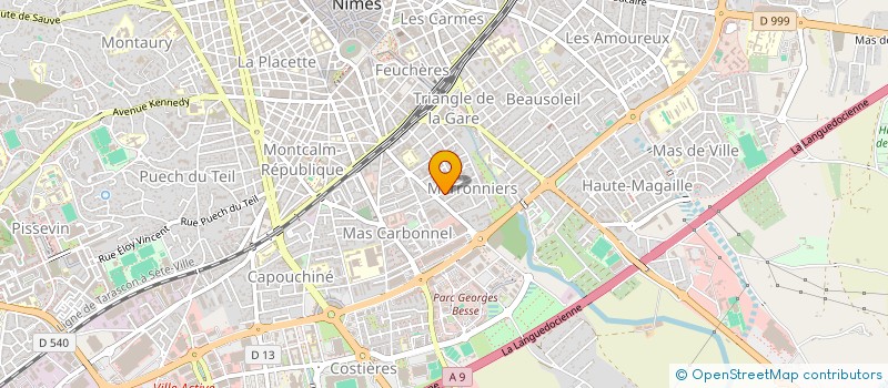 localisation de l'entreprise J.F.A.  NIMES