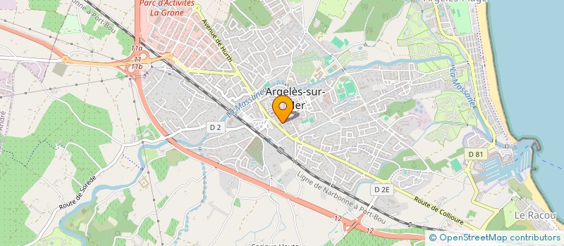 localisation de l'entreprise J F A  ARGELES-SUR-MER