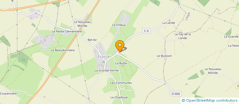 localisation de l'entreprise J.F.A LIARD à ECORCEI
