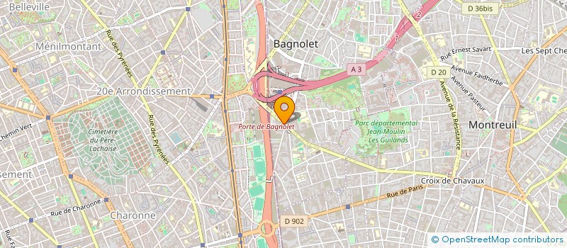 localisation de l'entreprise J F B IMMO  BAGNOLET