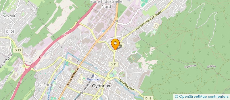 localisation de l'entreprise J.F.C. à OYONNAX