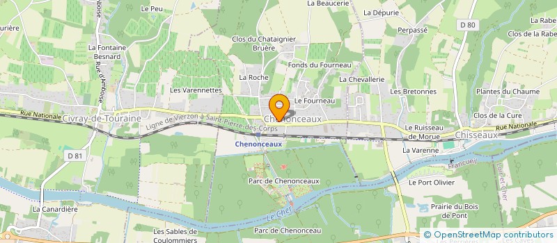 localisation de l'entreprise J.F.D  CHENONCEAUX