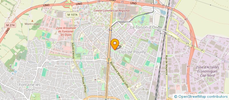 localisation de l'entreprise J.F.D.PACKAGING  DIJON