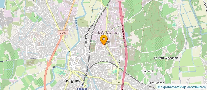 localisation de l'entreprise J.F.E  SORGUES