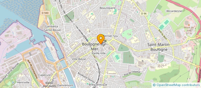 localisation de l'entreprise J.F.G.  BOULOGNE-SUR-MER