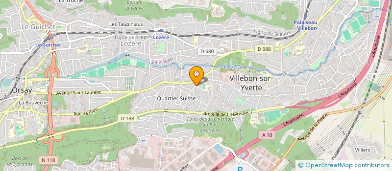 localisation de l'entreprise J.F INVEST à VILLEBON-SUR-YVETTE