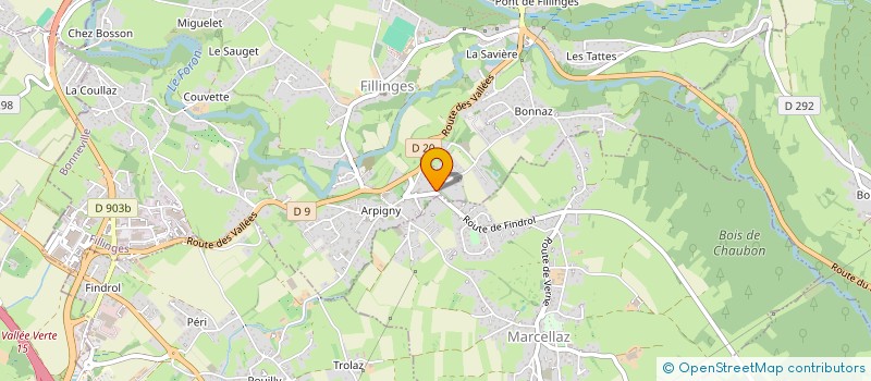 localisation de l'entreprise J F K  FILLINGES