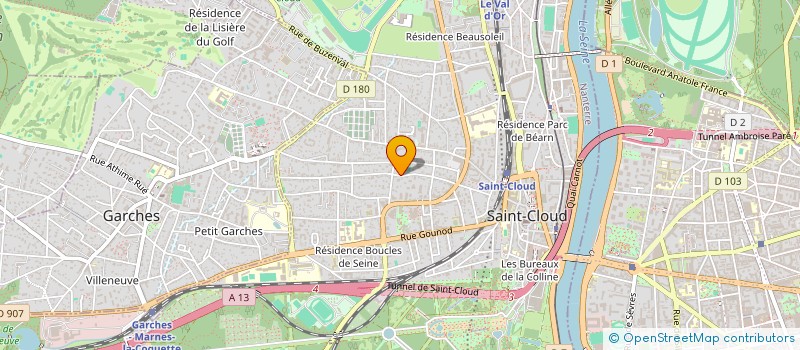 localisation de l'entreprise J.F.K. à SAINT-CLOUD