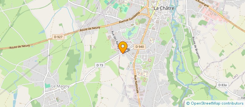 localisation de l'entreprise J.F.M.P. à LA CHATRE