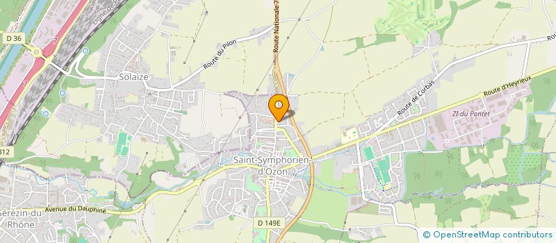 localisation de l'entreprise J.F. MENUISERIE  SAINT-SYMPHORIEN-D'OZON