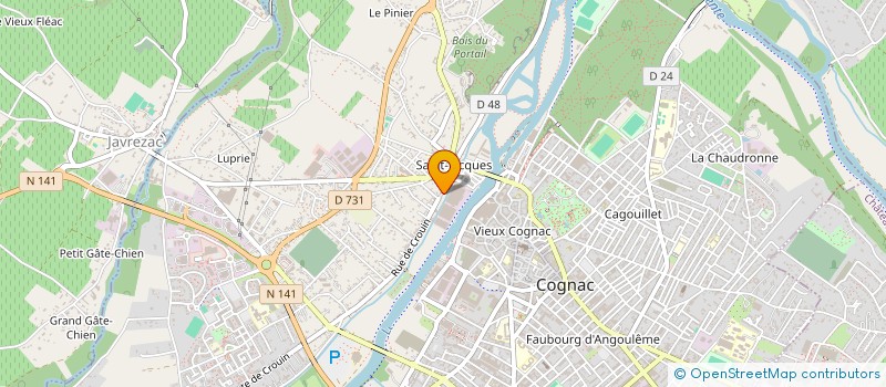 localisation de l'entreprise J.F.P à COGNAC