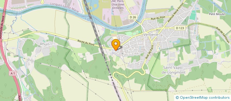 localisation de l'entreprise J&F PEINTURE  VERBERIE