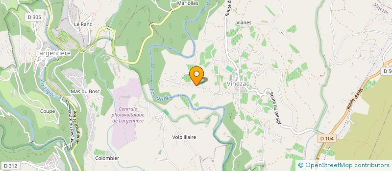 localisation de l'entreprise J.F.S.  VINEZAC