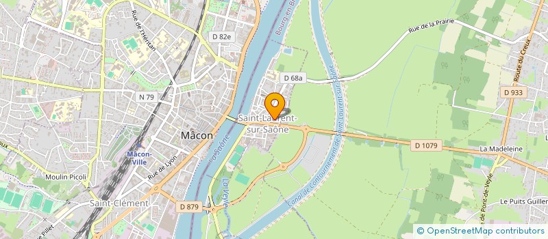 localisation de l'entreprise J. FEVRE PLOMBERIE  SAINT-LAURENT-SUR-SAONE