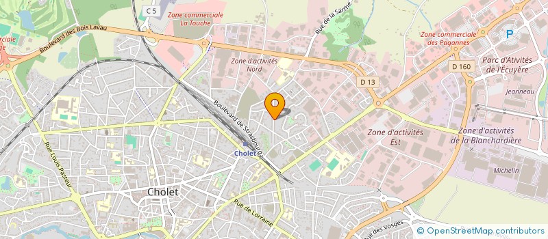 localisation de l'entreprise J. FONTENEAU à CHOLET