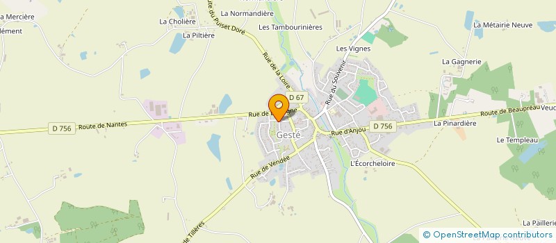 localisation de l'entreprise J.G.49 à MONTREVAULT-SUR-EVRE