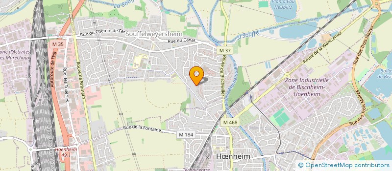 localisation de l'entreprise J&G FINANCES  SOUFFELWEYERSHEIM