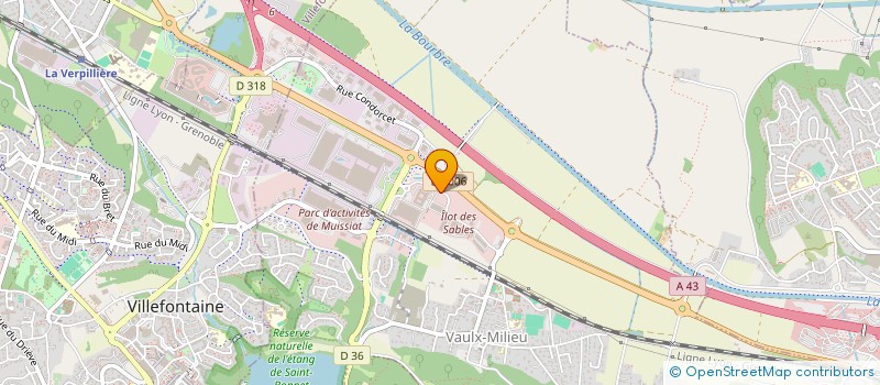 localisation de l'entreprise J + G IMMOBILIER  VAULX-MILIEU