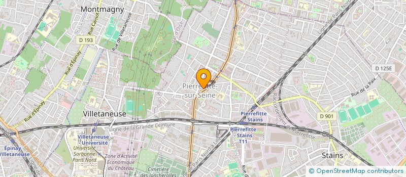 localisation de l'entreprise J.G.M. à PIERREFITTE-SUR-SEINE