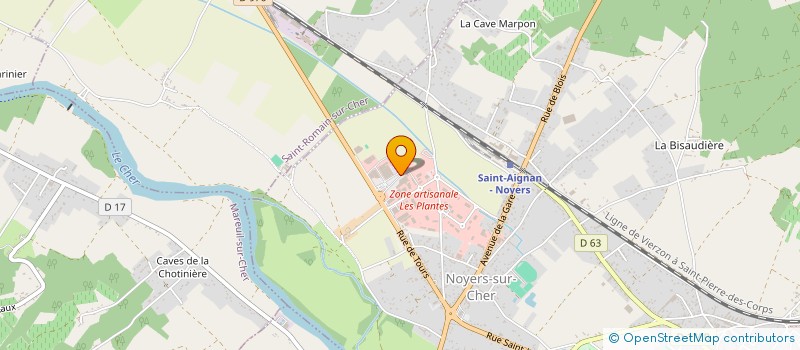 localisation de l'entreprise J.G.P. ESPACE AUTO à NOYERS-SUR-CHER