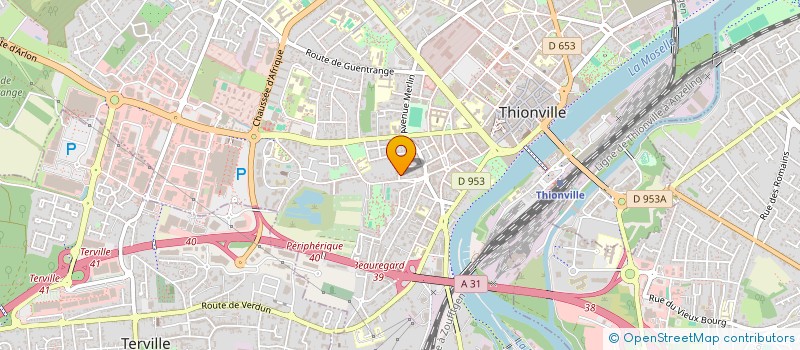 localisation de l'entreprise J.G.R. à THIONVILLE