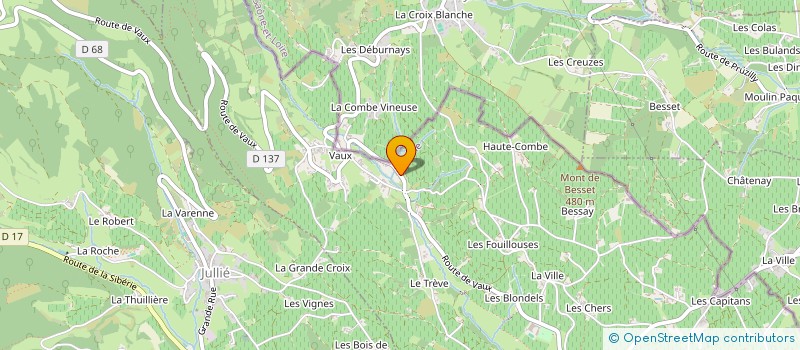 localisation de l'entreprise J.GONARD ET FILS  JULIENAS