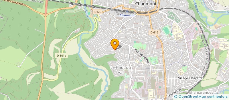 localisation de l'entreprise J.H à CHAUMONT