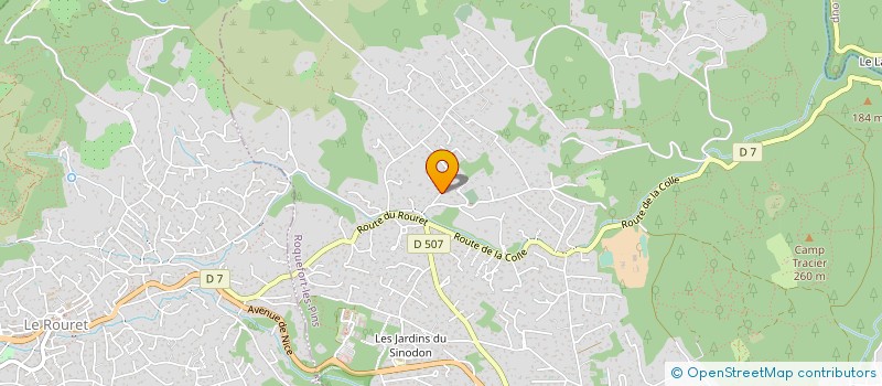 localisation de l'entreprise J H CREATIONS  ROQUEFORT-LES-PINS