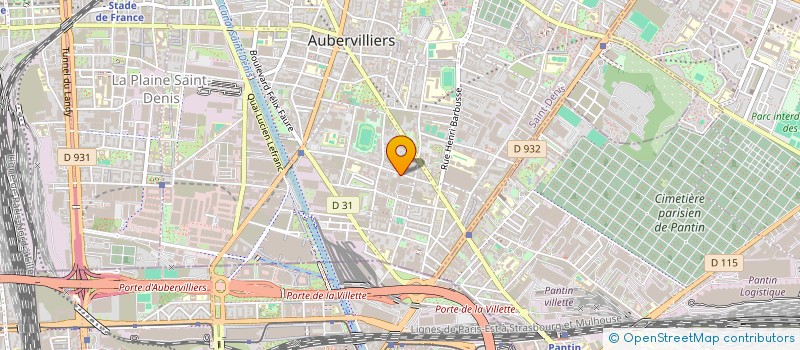 localisation de l'entreprise J.H.L.  AUBERVILLIERS