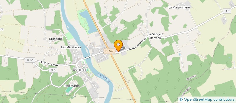 localisation de l'entreprise J.H MACONNERIE à BONNES