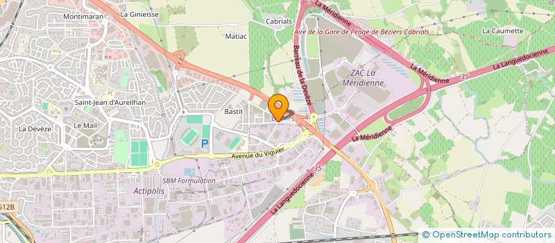 localisation de l'entreprise J.H. PERFORMANCE  BEZIERS