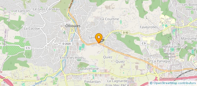 localisation de l'entreprise J.H ROSE  OLLIOULES