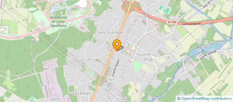 localisation de l'entreprise J.H.S.  LEUVILLE-SUR-ORGE