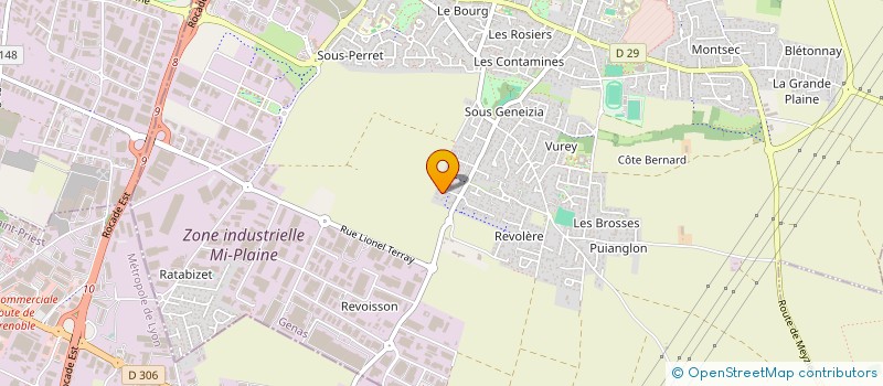 localisation de l'entreprise J.H.T.  GENAS