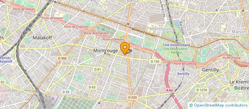 localisation de l'entreprise J.I.P.S. à MONTROUGE