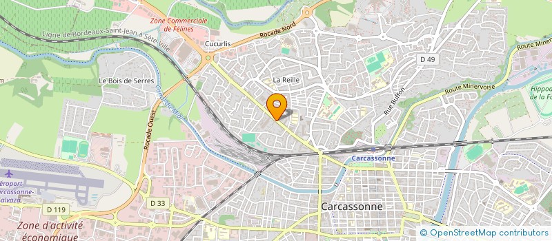 localisation de l'entreprise J.INFORMATIQUE SARL  CARCASSONNE