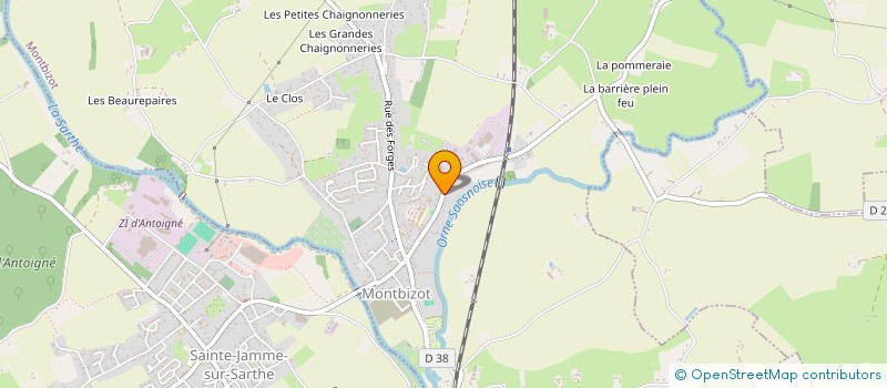 localisation de l'entreprise J&J à MONTBIZOT