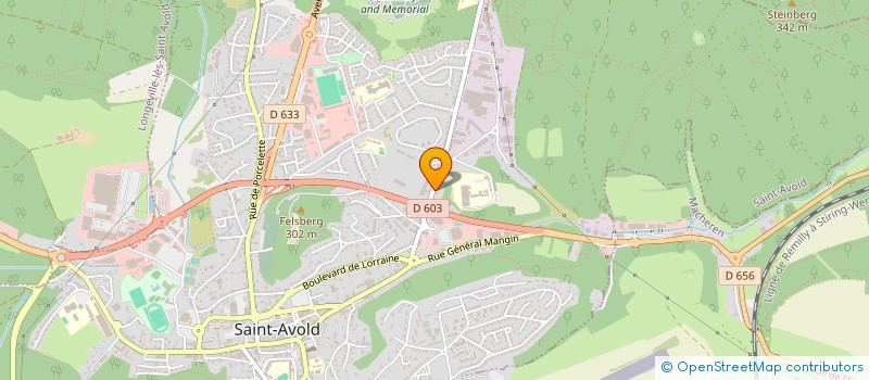 localisation de l'entreprise J & J  SAINT-AVOLD