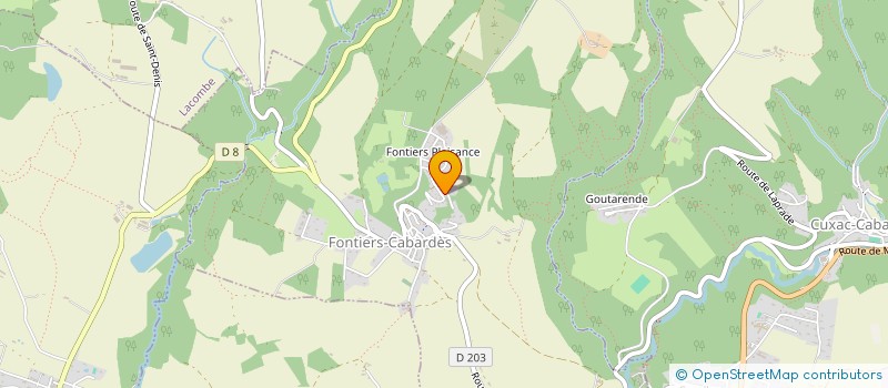 localisation de l'entreprise J & J  FONTIERS-CABARDES