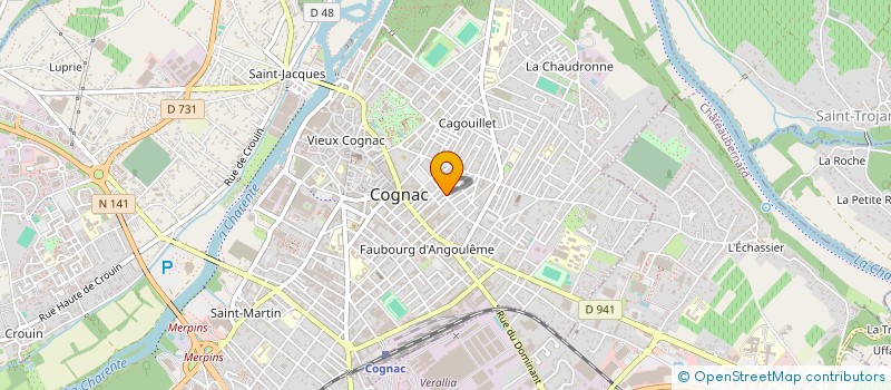 localisation de l'entreprise J & J à COGNAC