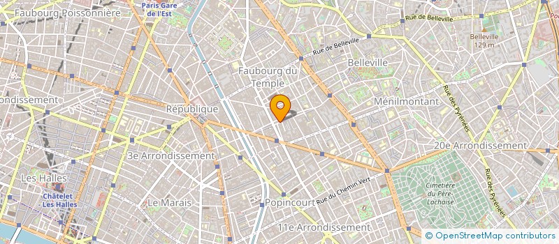 localisation de l'entreprise J.J.B. à PARIS