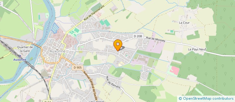 localisation de l'entreprise J.J.B  AUXONNE