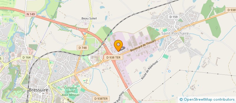 localisation de l'entreprise J.J.D.S.  BRESSUIRE