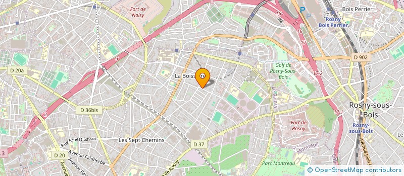 localisation de l'entreprise J.J EXPO à MONTREUIL