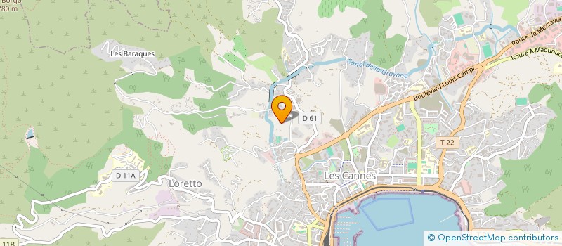 localisation de l'entreprise J.J.F. à AJACCIO