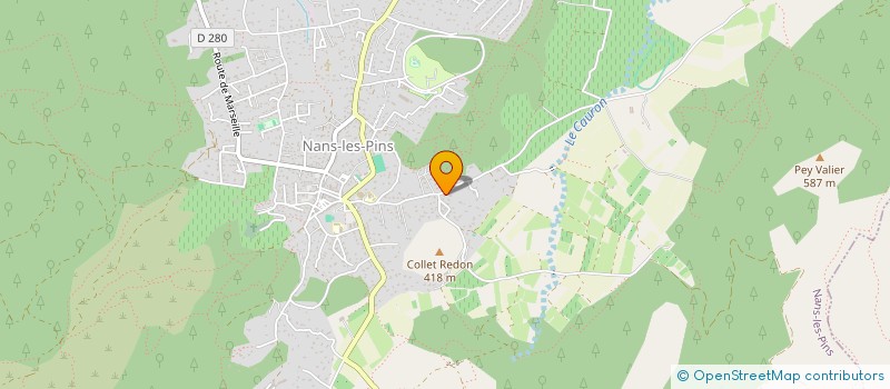 localisation de l'entreprise J.J.L.  NANS-LES-PINS