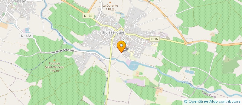 localisation de l'entreprise J.J. LES CLAPIES  PUISSERGUIER